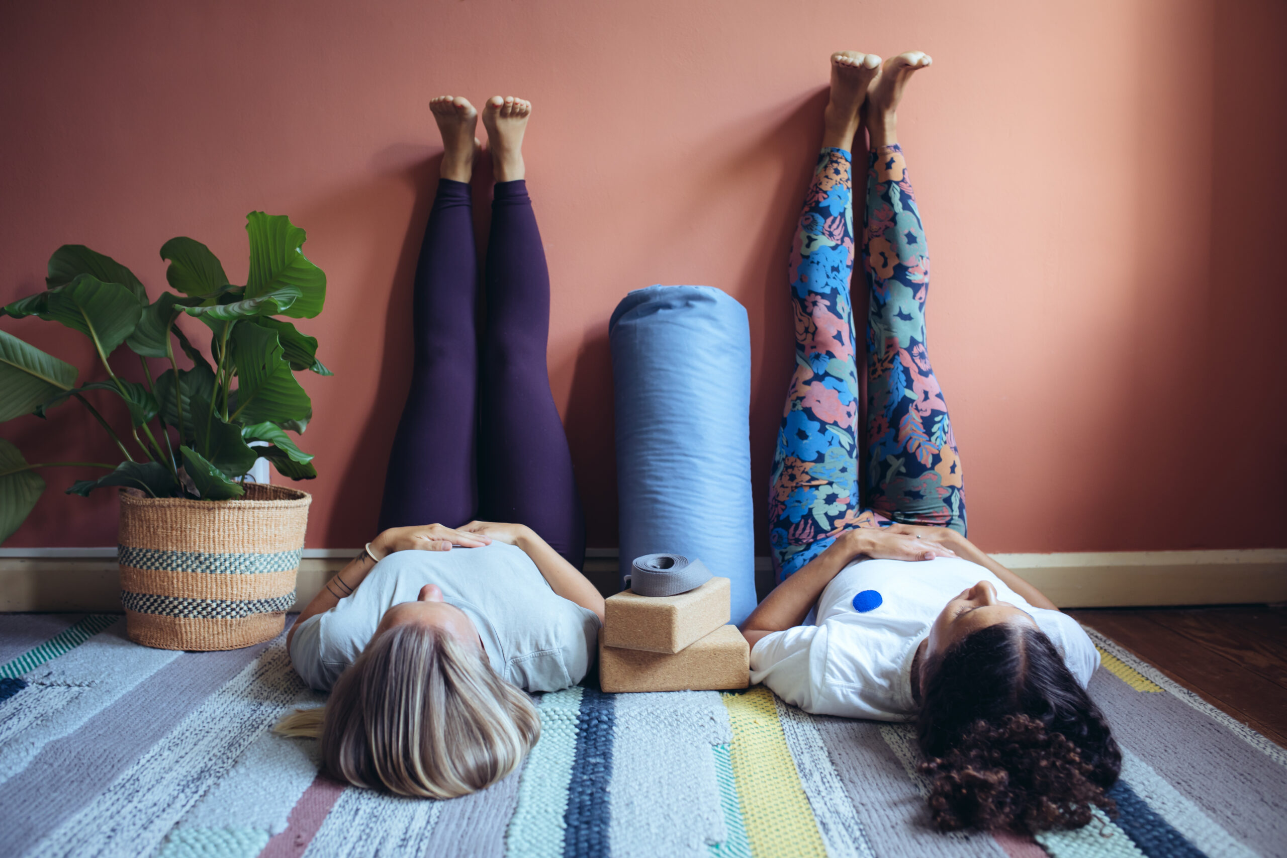 yoga pose: legs up the wall